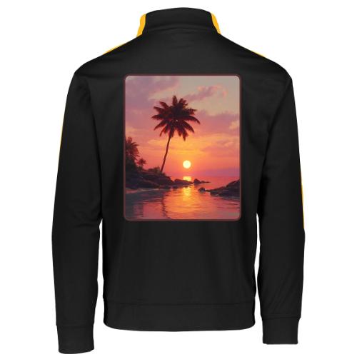 Tropical Beach Sunset Palm Design - Augusta Sportswear Adult Medalist 2.0 Pullover