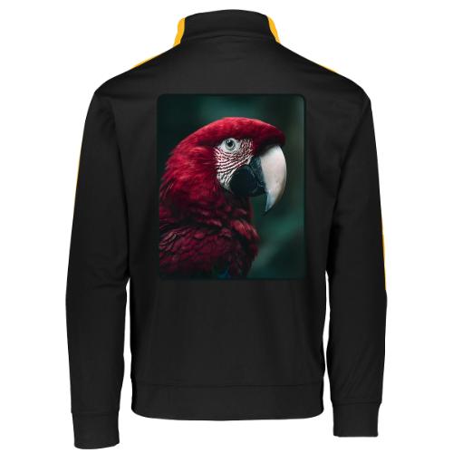 Red Green Macaw Bird Portrait Design - Augusta Sportswear Adult Medalist 2.0 Pullover