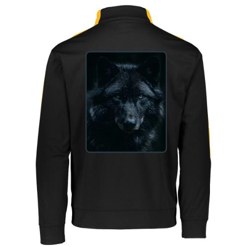 Black Wolf Intense Eyes Portrait Design - Augusta Sportswear Adult Medalist 2.0 Pullover