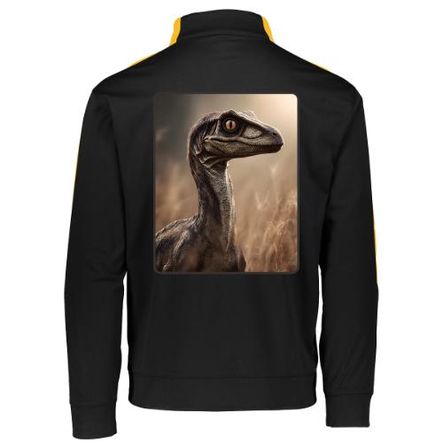 Velociraptor Feathered Portrait Design - Augusta Sportswear Adult Medalist 2.0 Pullover
