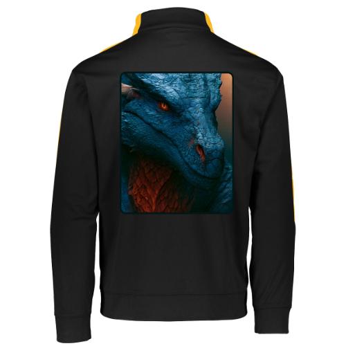 Turquoise Dragon Fire Eye Design - Augusta Sportswear Adult Medalist 2.0 Pullover