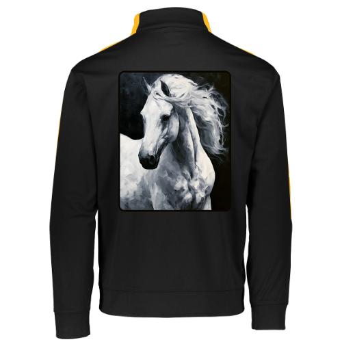 White Horse Oil Painting Design - Augusta Sportswear Adult Medalist 2.0 Pullover