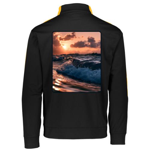 Golden Sunset Ocean Wave - Augusta Sportswear Adult Medalist 2.0 Pullover