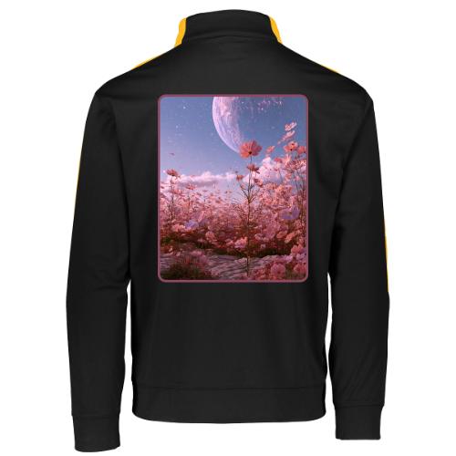 Cosmic Moon & Cosmos Flowers Art - Augusta Sportswear Adult Medalist 2.0 Pullover
