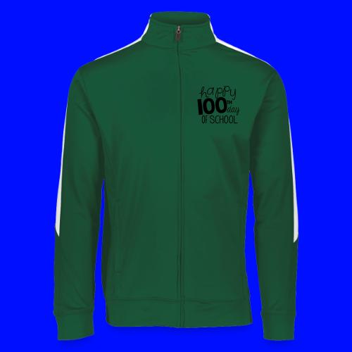Happy 100th Day of School Chalk Teacher T-Shirt - Augusta Sportswear Unisex 2.0 Medalist Jacket