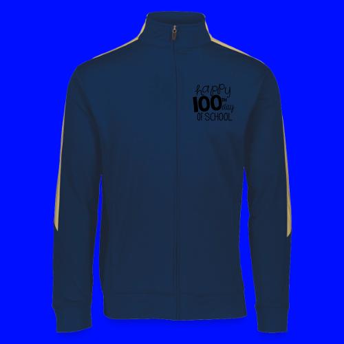 Happy 100th Day of School Chalk Teacher T-Shirt - Augusta Sportswear Unisex 2.0 Medalist Jacket