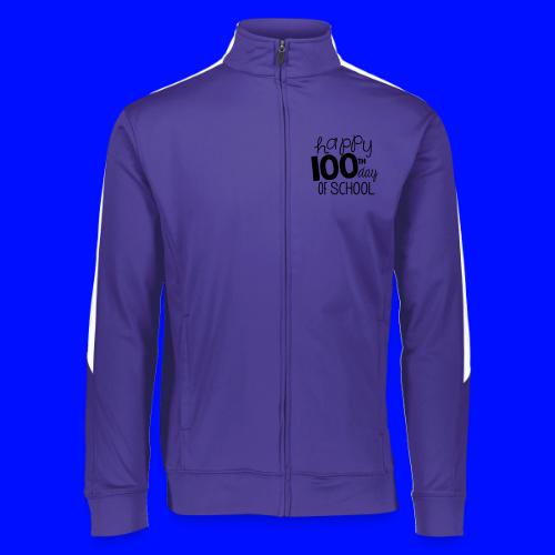 Happy 100th Day of School Chalk Teacher T-Shirt - Augusta Sportswear Unisex 2.0 Medalist Jacket