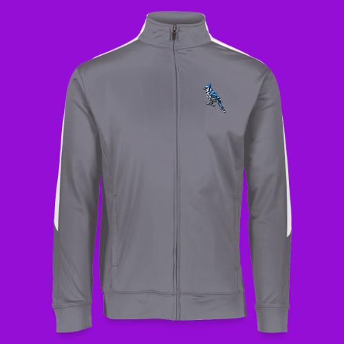 Silver Blue Jay on Perch + Flight Stages 2-print - Augusta Sportswear Unisex 2.0 Medalist Jacket