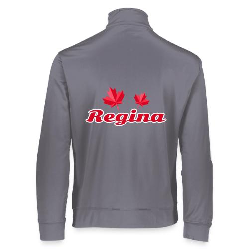 Regina with two red maple leaves - Augusta Sportswear Unisex 2.0 Medalist Jacket