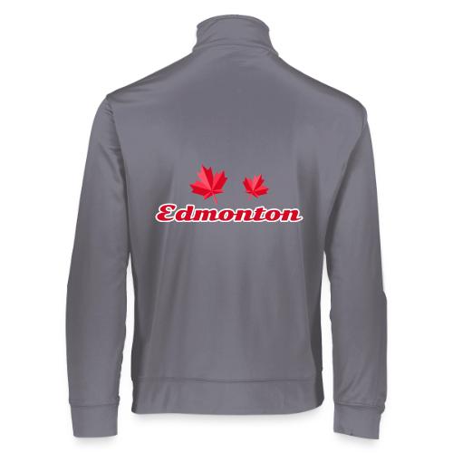 Edmonton with two red maple leaves - Augusta Sportswear Unisex 2.0 Medalist Jacket