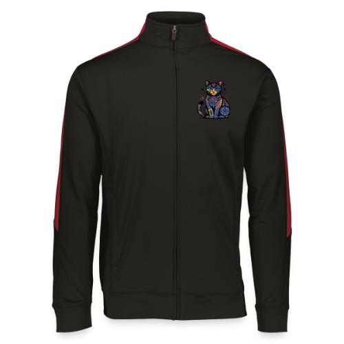 Vibrant Geometric Cat Mandala - Augusta Sportswear Unisex 2.0 Medalist Jacket