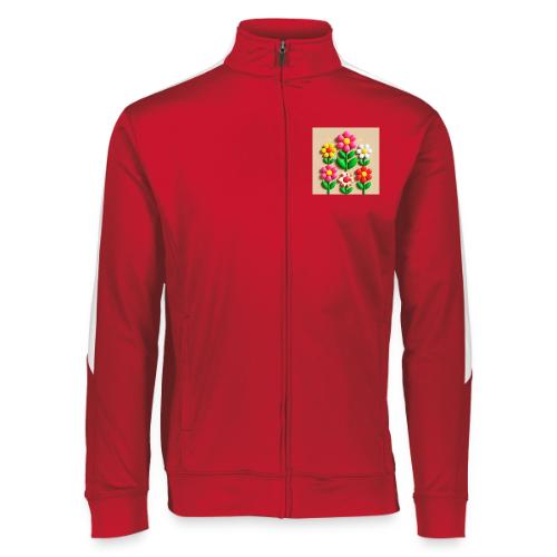 3D Flowers and Butterflies in Amber, Floral Design - Augusta Sportswear Unisex 2.0 Medalist Jacket