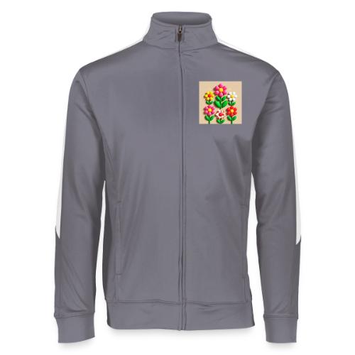 3D Flowers and Butterflies in Amber, Floral Design - Augusta Sportswear Unisex 2.0 Medalist Jacket