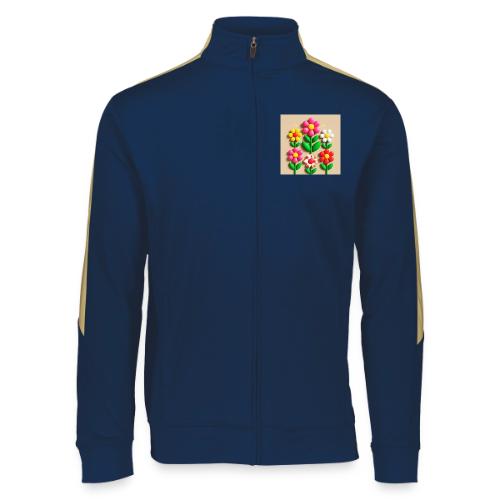 3D Flowers and Butterflies in Amber, Floral Design - Augusta Sportswear Unisex 2.0 Medalist Jacket