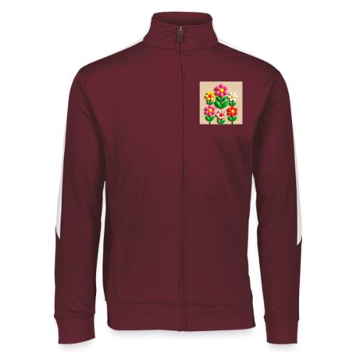 3D Flowers and Butterflies in Amber, Floral Design - Augusta Sportswear Unisex 2.0 Medalist Jacket
