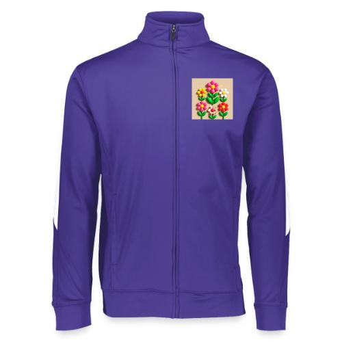 3D Flowers and Butterflies in Amber, Floral Design - Augusta Sportswear Unisex 2.0 Medalist Jacket