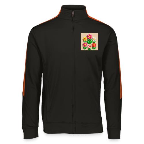 3D Flowers and Butterflies in Amber, Floral Design - Augusta Sportswear Unisex 2.0 Medalist Jacket
