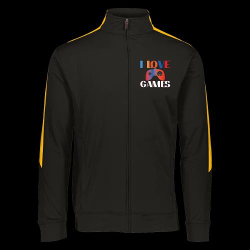 I Love Games Rainbow Controller - Augusta Sportswear Unisex 2.0 Medalist Jacket