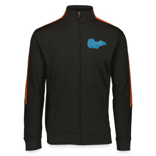 The D® - Detroit Wheel Guitar with Flames Bl Slvr - Augusta Sportswear Unisex 2.0 Medalist Jacket