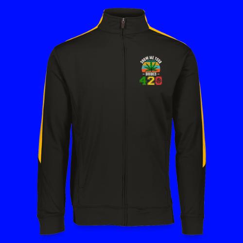 Fun 420 Show Me Herb Weed Marijuana Design - Augusta Sportswear Unisex 2.0 Medalist Jacket