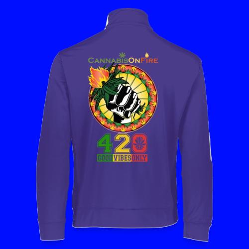 Charming Cannabis On Fire 420 Weed Marijuana - Augusta Sportswear Unisex 2.0 Medalist Jacket