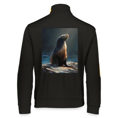 Fur Seal Artistic Shore Portrait Design - Augusta Sportswear Unisex 2.0 Medalist Jacket