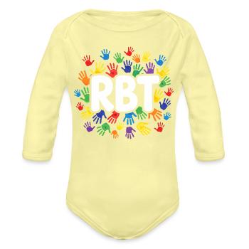 Registered Behavior Technician RBT - Organic Long Sleeve Baby Bodysuit - washed yellow - Front