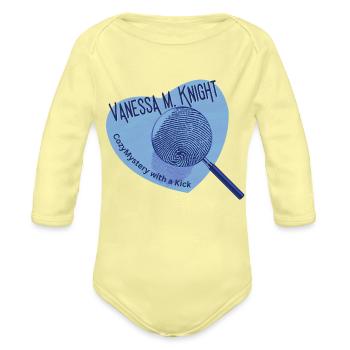 Copy_of_Vanessa_M - Organic Long Sleeve Baby Bodysuit - washed yellow - Front