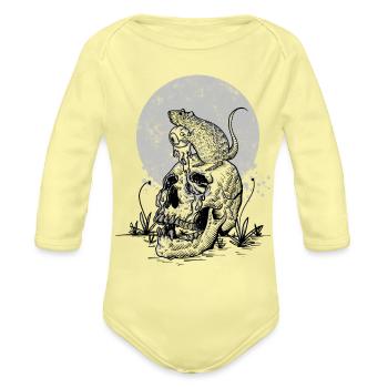 The Little Thief - Organic Long Sleeve Baby Bodysuit - washed yellow - Front