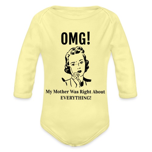MotherWasRight - Organic Long Sleeve Baby Bodysuit