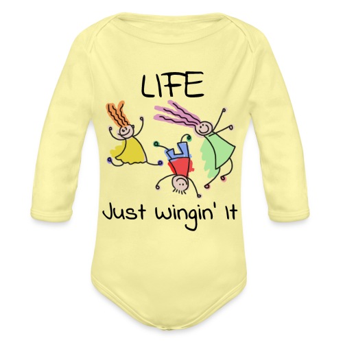 JustWinginIt - Organic Long Sleeve Baby Bodysuit