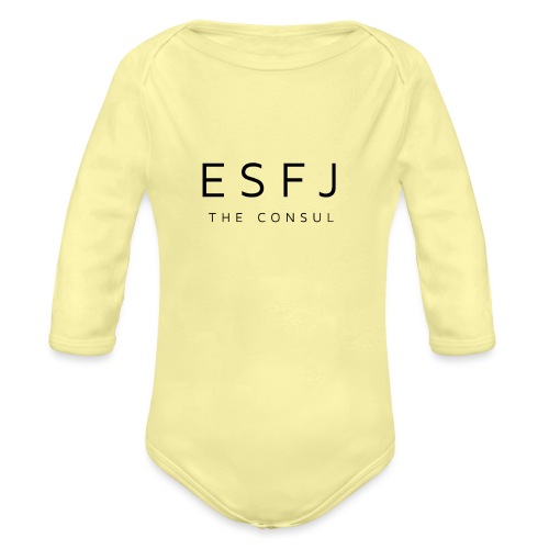 Myers Briggs: ESFJ The Consul - Organic Long Sleeve Baby Bodysuit