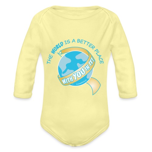 Forever Kind WDSD Logo - Organic Long Sleeve Baby Bodysuit