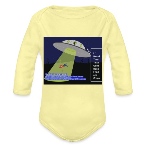 Tshirt alien abduction Joke - Organic Long Sleeve Baby Bodysuit