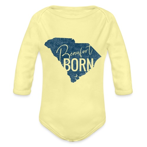 Beaufort Born_Blue - Organic Long Sleeve Baby Bodysuit