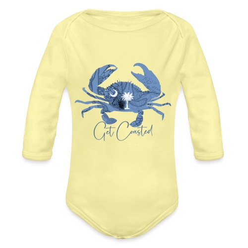 Coastal Charleston Wildlife. Crab - Organic Long Sleeve Baby Bodysuit