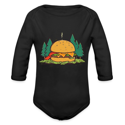 Campburger n' Cheese - Organic Long Sleeve Baby Bodysuit