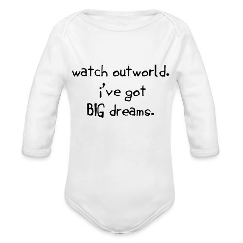 watch out world - Organic Long Sleeve Baby Bodysuit
