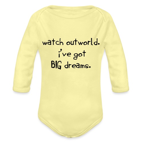 watch out world - Organic Long Sleeve Baby Bodysuit
