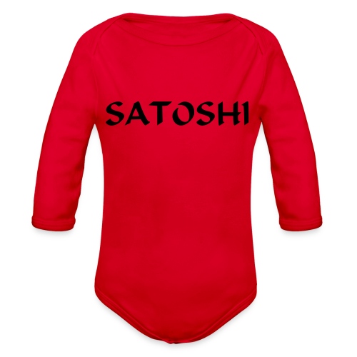 Satoshi only the name stroke btc founder nakamoto - Organic Long Sleeve Baby Bodysuit