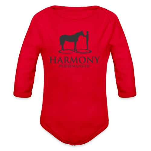 Harmony Horsemanship Blac - Organic Long Sleeve Baby Bodysuit