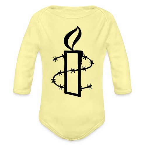 barbed wire - Organic Long Sleeve Baby Bodysuit