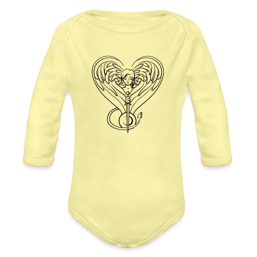 Sphinx valentine - Organic Long Sleeve Baby Bodysuit
