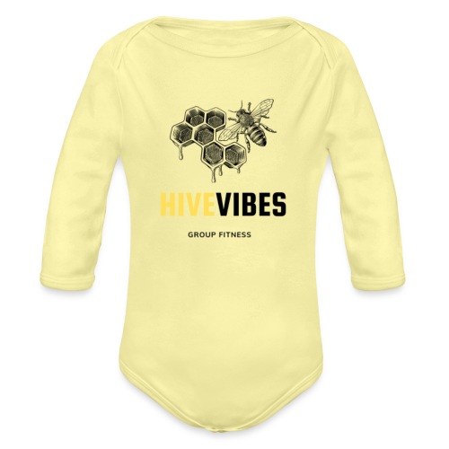 Hive Vibes Group Fitness Swag 2 - Organic Long Sleeve Baby Bodysuit
