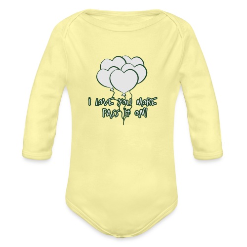 Balloons of Love! - Organic Long Sleeve Baby Bodysuit