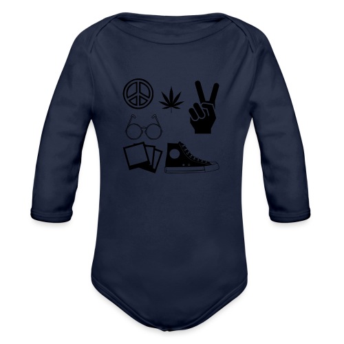 hippie - Organic Long Sleeve Baby Bodysuit