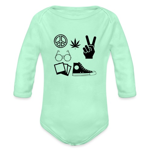 hippie - Organic Long Sleeve Baby Bodysuit