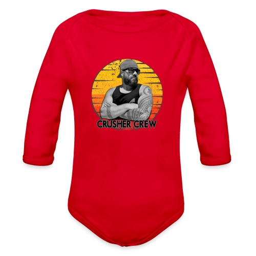 Crusher Crew Carl Crusher Sunset Circle - Organic Long Sleeve Baby Bodysuit