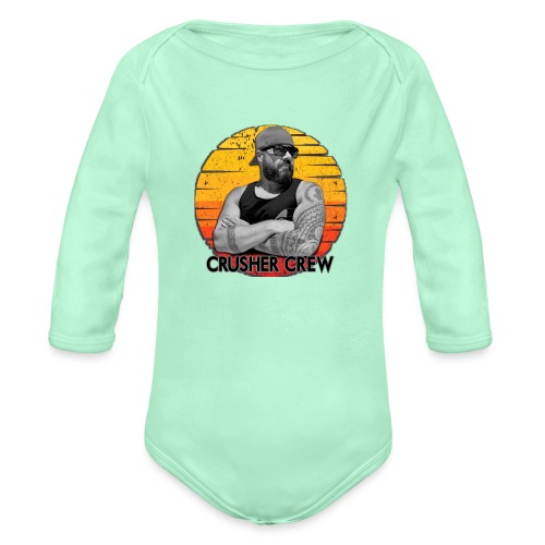 Crusher Crew Carl Crusher Sunset Circle - Organic Long Sleeve Baby Bodysuit