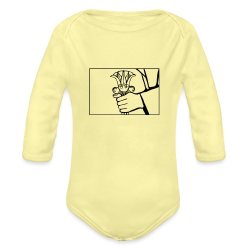Peace and Love from Parseh - Organic Long Sleeve Baby Bodysuit